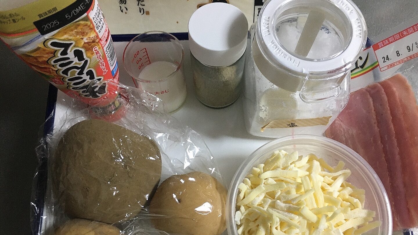 フライパン1つポテト春巻き材料すべて