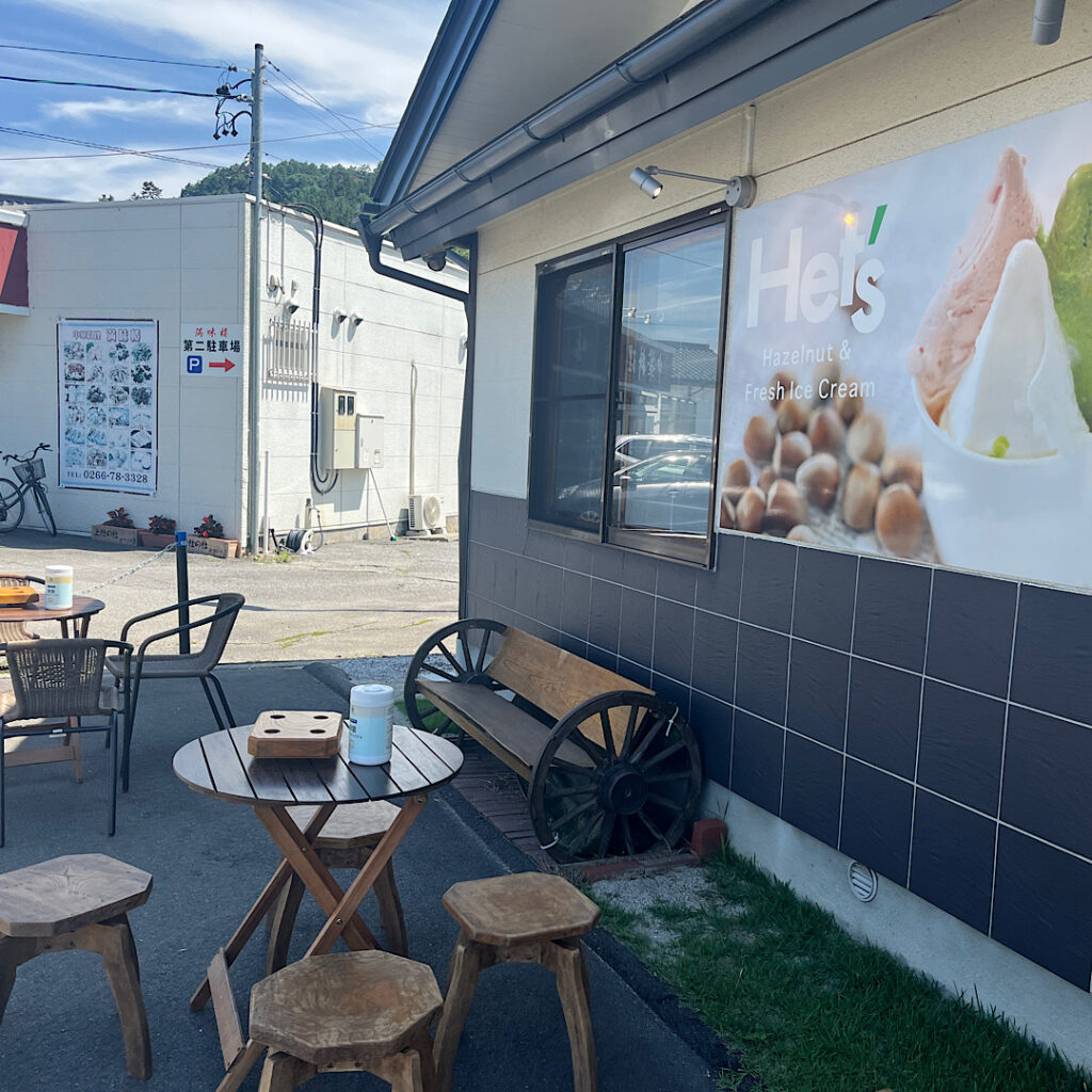 諏訪大社本宮に参拝後の立ち寄りスポット「Het's」の店前