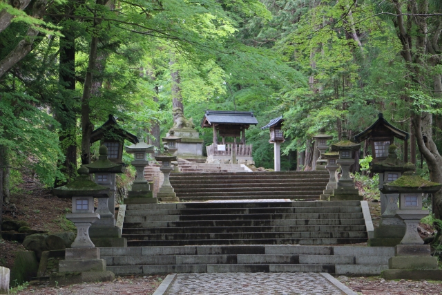 御朱印をいただいた、飛騨山王宮 日枝神社の境内