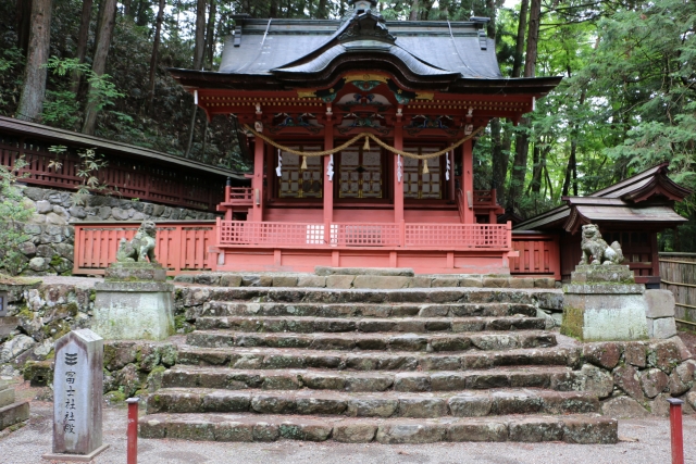 飛騨山王宮 日枝神社の境内にある富士社を正面から撮った画像